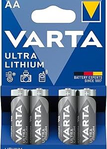 Piles AA Ultra Lithium 1,5V, lot de 4 pour appareils photo
