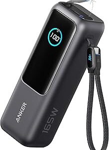 Anker batterie externe 25000mAh 165W avec câble intégré et rétractable